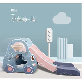 Bộ cầu trượt Ô Tô và Bóng Rổ cho bé 0-6Y HDPE Care Japan (Light Blue) 