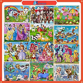 Combo 5 tranh ghép hình 60 mảnh cho bé. Set 5 tranh xếp hình bằng gỗ cao cấp