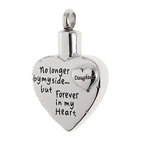 Stainless Steel Heart Urn Pendant For Cremation Jewelry Necklace