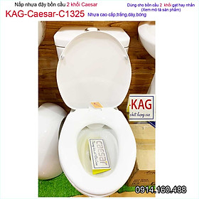 Mua Nắp đậy cho bồn cầu KAG-C1325  nắp xí bệt 2 khối nhựa trắng bóng dày đẹp sử dụng siêu bền