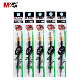 Set 5 ruột bút gel nước xoay 360 độ M&G G5 thay thế cho bút K35 / 02376 / 1163 bút gel dạng bấm