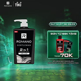 Sữa tắm gội cho nam Romano 2 trong 1 Gentleman 650g