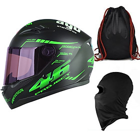 Mũ Bảo Hiểm Đẹp Fullface AGU Tem 14 + Khăn Ninja + Tặng kèm túi đựng nón chống trầy