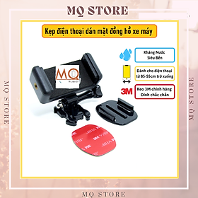 Mua Kẹp điện thoại dán lên mặt đồng hồ xe máy  có đế cài dễ tháo lắp  kèm miếng dán 3M siêu dính ( hàng chính hãng)