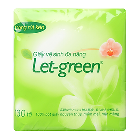 Khăn Giấy Đa Năng Let-Green Nhỏ 130 Tờ