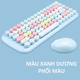 Mua Combo phím chuột không dây MOFII CANDY bàn phím mini 84 phím thiết kế nút tròn nhỏ gọn tiện lợi kết nối bằng chip USB 2.4GHz - HÀNG CHÍNH HÃNG