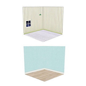 2x 1:12 Miniature Dollhouse Display Board Background Board for Adults