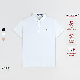 Áo Polo Nam VIỆT PHÁP Form Luxury - Thun Lụa Lạnh Trơn, lịch lãm, sang trọng 2A106