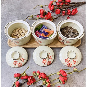 Mua KHAY MỨT SỨ VẼ HOA  HŨ CHƯNG YẾN