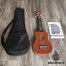 Mua Đàn ukulele màu nâu - cỡ soprano tặng phụ kiện