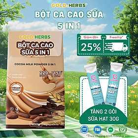 Bột cacao sữa 5in1 GoldzHerbs – 14 gói/ 500g