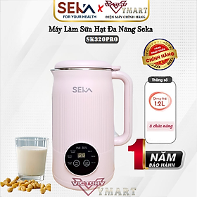 Máy Làm Sữa Hạt Mini Đa Năng 8 in 1 SEKA SK320 PRO 1,2 Lít Lưỡi Dao 10 Cánh - Hàng Chính Hãng