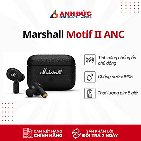 Tai Nghe True Wireless Marshall Motif II ANC - Hàng Chính Hãng ASH