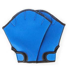 Găng tay bơi có lưới,chất liệu nylon cao cấp, mềm mại, thân thiện với làn da-Màu xanh dương-Size N