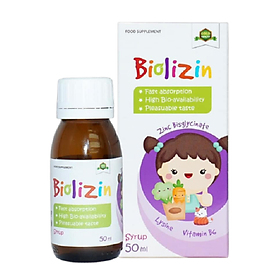 Kẽm BIOLIZIN-Kích thích trẻ ăn ngon miệng-Hỗ trợ điều trị tiêu chảy-Tăng cường sức đề kháng cho trẻ.