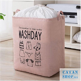 Túi vải đựng chăn màn cỡ lớn có thể gấp gọn, Giỏ đựng quần áo chống thấm nước siêu tiện dụng