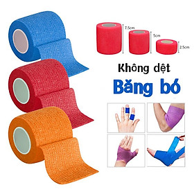 Băng keo thể thao đá bóng, Băng keo thể thao vải tự dính,cuốn bó gối dán cơ thể thao cổ tay, ngón tay, cổ chân - màu da