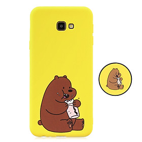 For Samsung J4 PLUS Non-Slip TPU Bumper Case Shockproof Full-Body Protective Case Cover with Adjustable Bracket