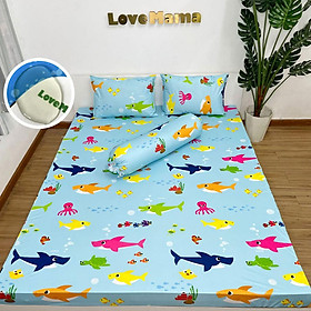 Ga chống thấm Cotton Baby Shark mềm mại thoáng mát không sột soạt LoveMama