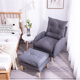 Mua Ghế sofa kèm đôn cao cấp - Sofa ghế đơn tặng kèm đôn - Ghế salon điều chỉnh 3 chế độ