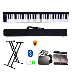 Đàn Piano Điện Konix PH88 - Đàn, Chân, Bao, Nguồn 88 Phím nặng Cảm ứng lực PH-88 - Midi Keyboard Controllers - Kèm Móng Gẩy DreamMaker (Kết nối máy tính và điện thoại, Bluetooth, Pin sạc, Loa lớn)