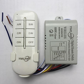 Công tắc điều khiển từ xa rf kèm remote sóng RF 315mhz 1 2 3 4 kênh xuyên tường TuoXim