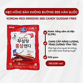 Kẹo Hồng Sâm Không Đường 365 Hàn Quốc - Hỗ Trợ Tăng Đề Kháng, Giảm Say Tàu Xe, Không Gây Tăng Đường Huyết