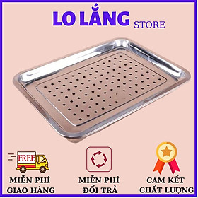 Mua Mâm úp ly bình trà nước inox size lớn 36x27 cao cấp làm bằng inox không gỉ sáng bóng an toàn cho sức khỏe
