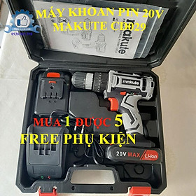 Máy khoan pin 20v makute cd029- mua 1 được 5 full phụ kiện