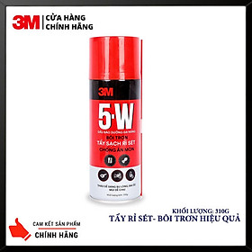 Chai Tẩy Rỉ Sét Và Bôi Trơn  3M 5-W - Hàng chính hãng - Tẩy sét, bôi trơn các loại ổ khóa, khe cửa lùa, đẩy nước ra khỏi ổ khóa xe, bugi, công tắc ôtô xe máy sau khi rửa xe, ngập nước.