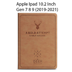 Bao Da Cover Dành Cho Apple Ipad 10.2 Inch 2019 Vân Da Tuần Lộc