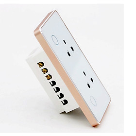 Ổ Cắm Âm Tường Chữ Nhật Thông Minh Dùng Sóng Zigbee Điều Khiển Qua Ứng Dụng Tuya SHP-ZSW1