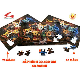 Xếp hình 48-60-70 mảnh - Super Hero Cat