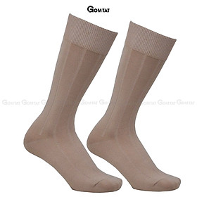 Tất vớ nam cổ cao 25cm GOMTAT mẫu gân chìm, chất liệu 90 cotton cao cấp thoáng mát êm chân - GOM-MIX09-1DOI - Da