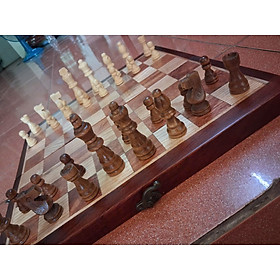 Bộ Bàn cờ vua + quân bằng gỗ cao cấp 