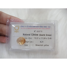 Mua Viên citrine thạch anh vàng oval mài láng 4.21ct 53770
