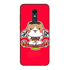 Ốp Lưng in cho Xiaomi Redmi 5 Mẫu Mèo May Mắn 7 - Hàng Chính Hãng