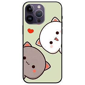 Ốp lưng dành cho Iphone 14 - Iphone 14 Plus - Iphone 14 Pro - Iphone 14 Pro Max - Hai Chú Mèo Trái Tim Đỏ