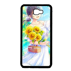 Ốp Lưng in cho Samsung J5 Prime Mẫu Nàng Váy Trắng Hướng Dương̣ - Hàng Chính Hãng