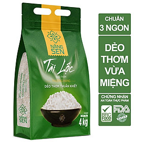 Gạo thơm thượng hạng Nàng Sen Tài Lộc 4kg