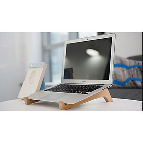 Đế tản nhiệt cho macbook, laptop bằng gỗ (Loại 2 tầng) 