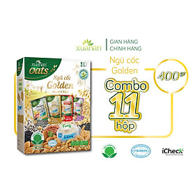 Combo 11 Hộp Ngũ Cốc Golden (Variety Pack) Xuân An [ít đường] 400G {25g*16 gói}