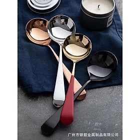 Mua Combo 5 Thìa Inox Mạ Vàng Cán Dài Nhiều Mầu Không Gỉ Sang Trọng
