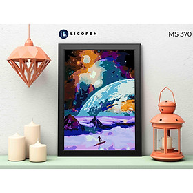 Mua Tranh Tô Màu Theo Số Licopen - Tranh Con Thuyền Không Gian - MS370