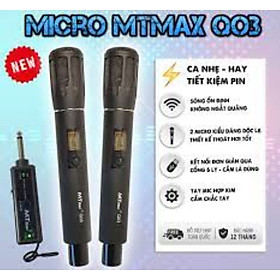 Mua Micro Không Dây MTMAX Q03 Cao Cấp 2 Mic thiết kế đẹp ca hay