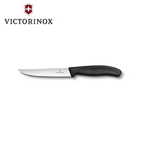 Dao Bít Tết Lưỡi Răng Cưa Victorinox Swiss Classic 12cm Cán Nhựa Màu Đen - Thụy Sỹ (Hàng Chính Hãng)