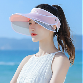 Mũ rộng vành chống nắng nửa đâu phong cách Hàn, nón chống nắng vành điều chỉnh 360 độ