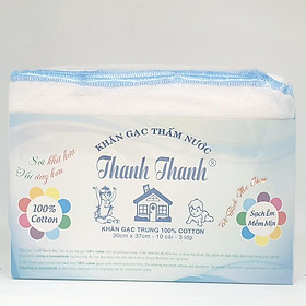 Khăn gạc Thanh Thanh Trung  10 cái 3 lớp 30x37cm 100% cotton