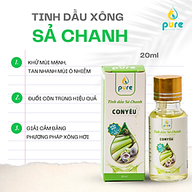 Tinh dầu Sả Chanh  Con Yêu - Xông Thơm Phòng, Khử Khuẩn, Bảo Vệ Sức Khỏe - Tinh dầu thiên nhiên, an toàn cho sức khỏe gia đình - Thư giãn, thoải mái  20ml