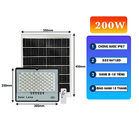 Đèn năng lượng mặt trời chóng chói 50W, 100W, 200W ( vỏ nhựa )